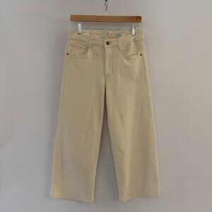 J.Jill Denim NWT High Rise Full-Leg Crop Jeans Natural Cream Size 8